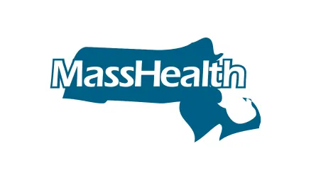 The image displays a logo with the text MASSHEALTH prominently featured, accompanied by a graphic of a map with the state of Massachusetts outlined.